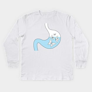 Butterflies in stomach Kids Long Sleeve T-Shirt